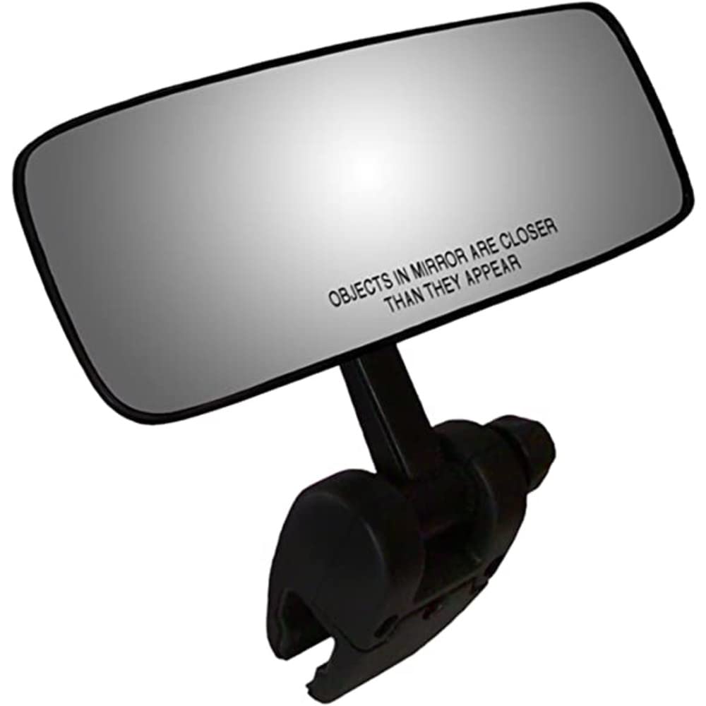 CIPA 11083 front view black marine mirror showing compact profile and clear view benefit