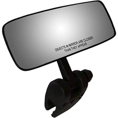CIPA 11083 front view black marine mirror showing compact profile and clear view benefit