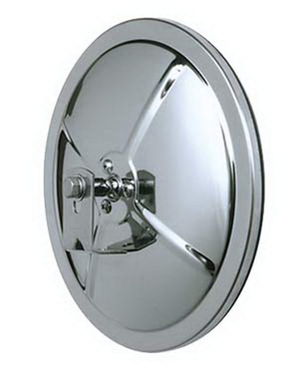 CIPA 48502 front stainless steel mirror showing wide-angle benefit