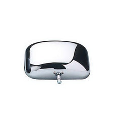 CIPA chrome mirror head front view showing 5x8 flat glass for improved visibility