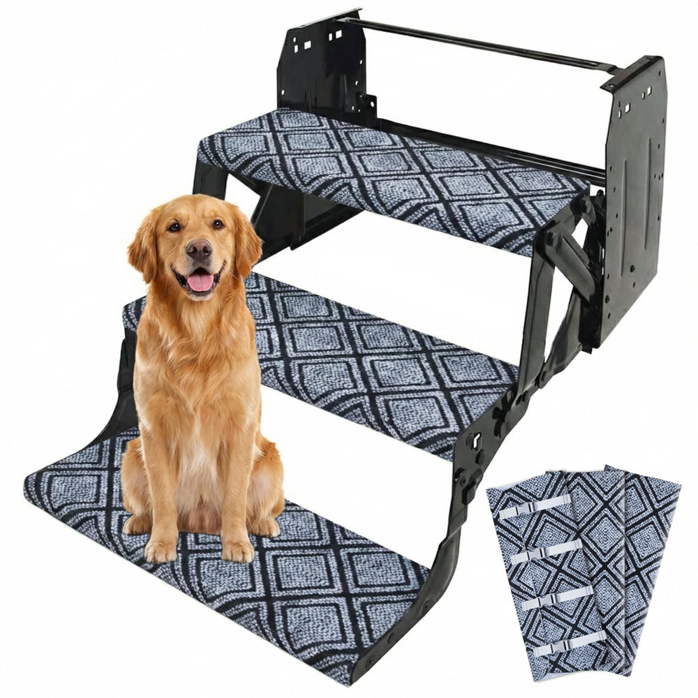 CircleRoad front view of 3-pack step covers showing clean finish and protection