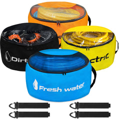 CircleRoad front view showing four color-coded bags for fast identification and tidy storage