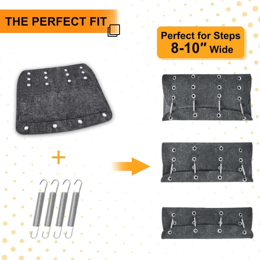 CircleRoad step cover next to shoe showing 22-inch scale and fit