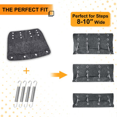 CircleRoad step cover next to shoe showing 22-inch scale and fit