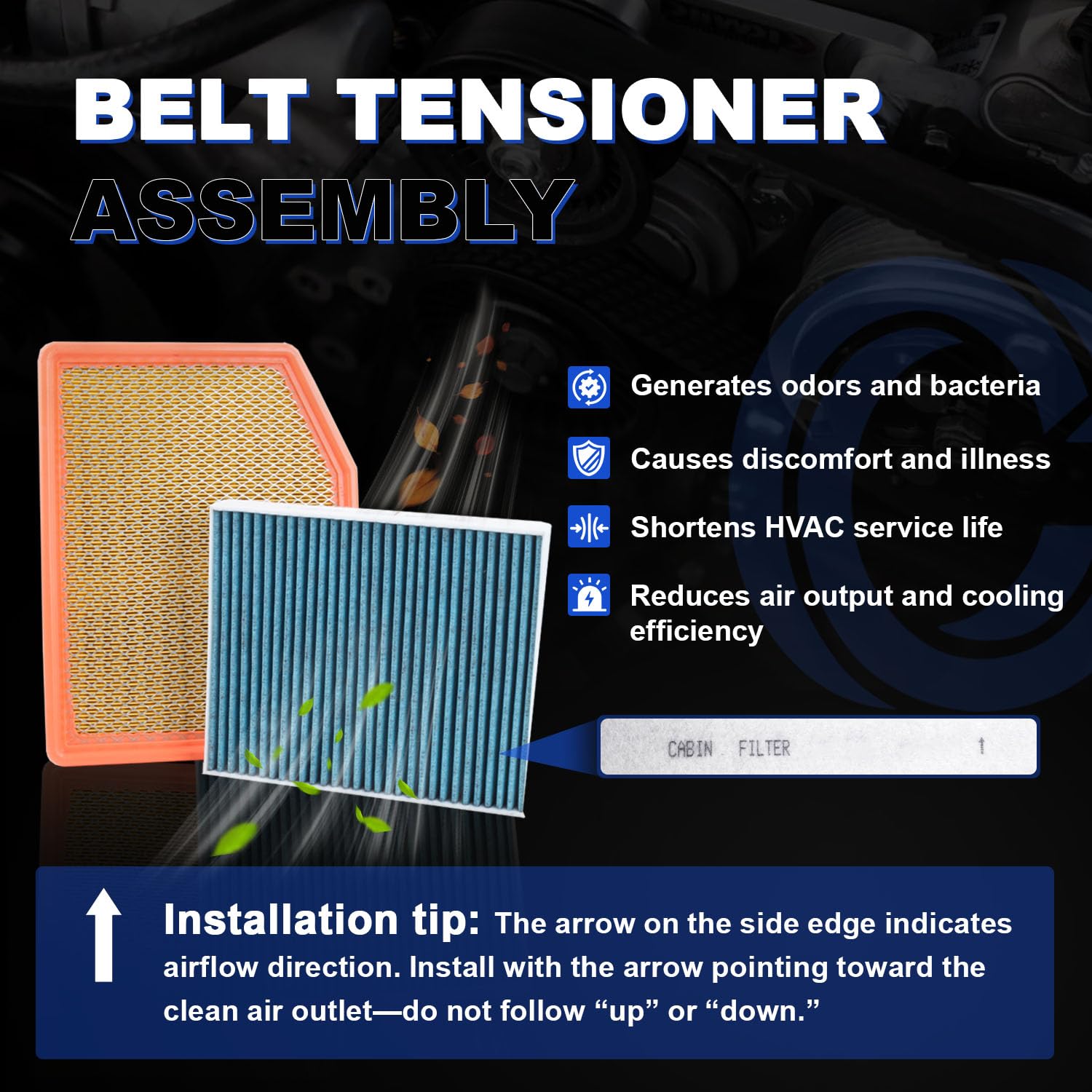 Citumo cabin filter being inserted into housing for easier cabin air quality maintenance