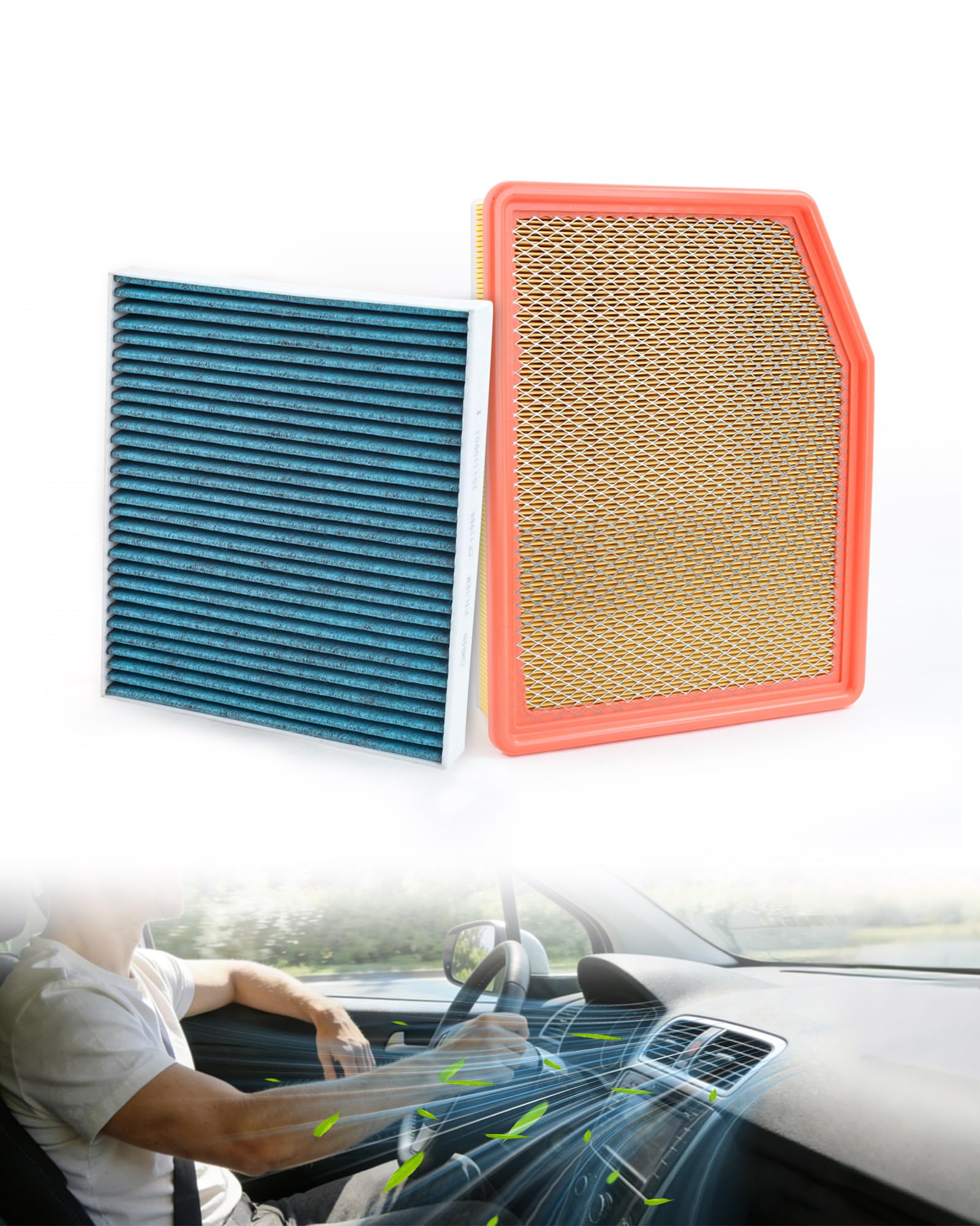 Citumo front packaging showing both engine and cabin filters for quick identification and convenience