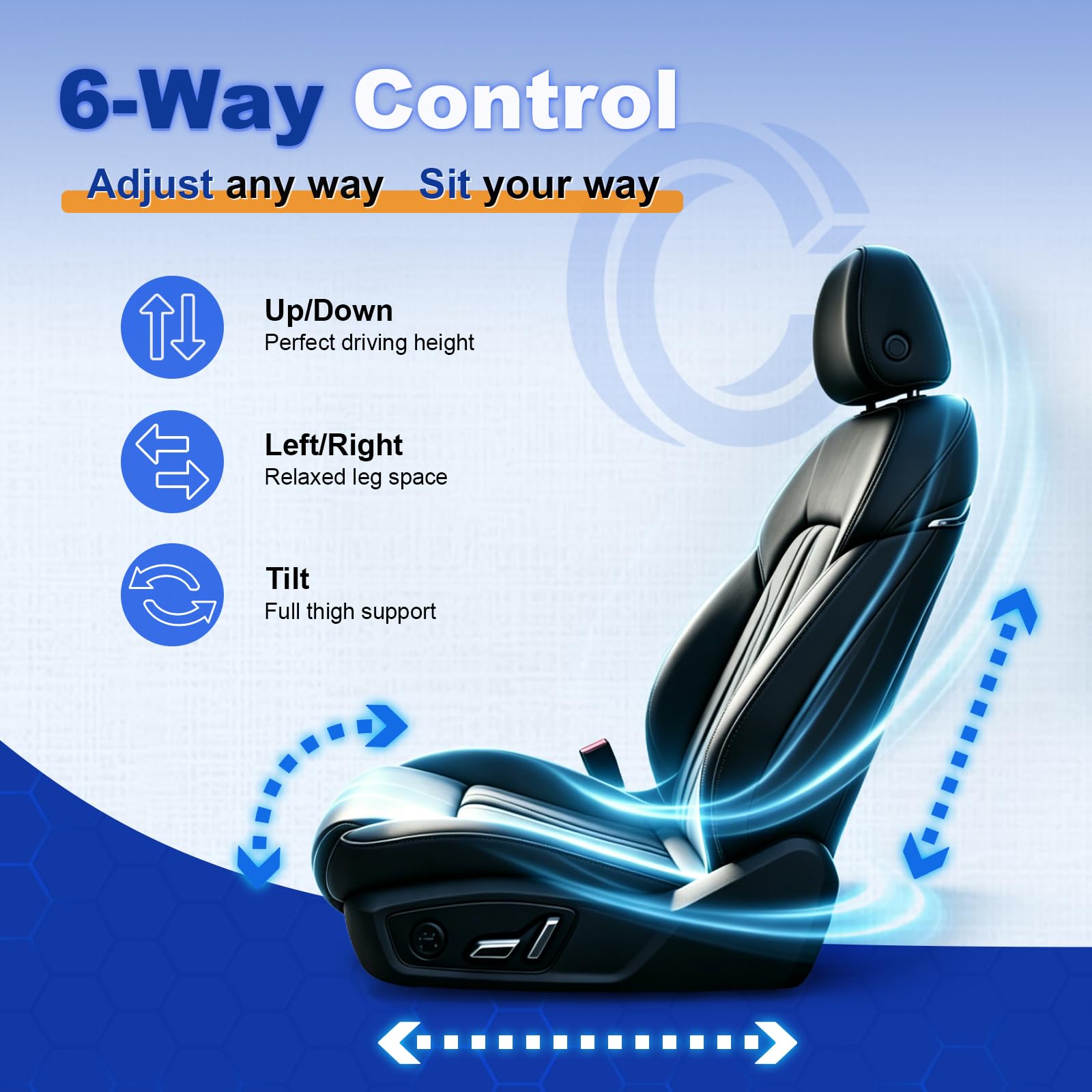Citumo installed in driver seat demonstrating restored adjustments