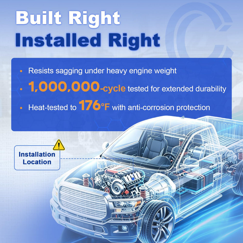 Citumo motor mounts with truck in garage portraying professional installation and reliability