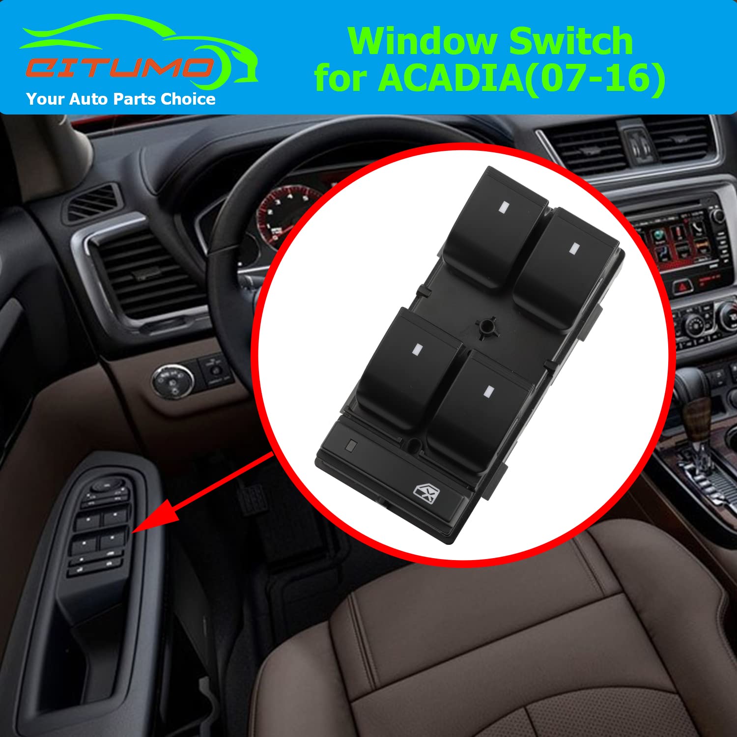 Citumo switch side profile with mounting tabs visible benefit: secure OEM-style fit
