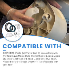 Ciuouient close-up of waste ball seal highlighting durable contact surface