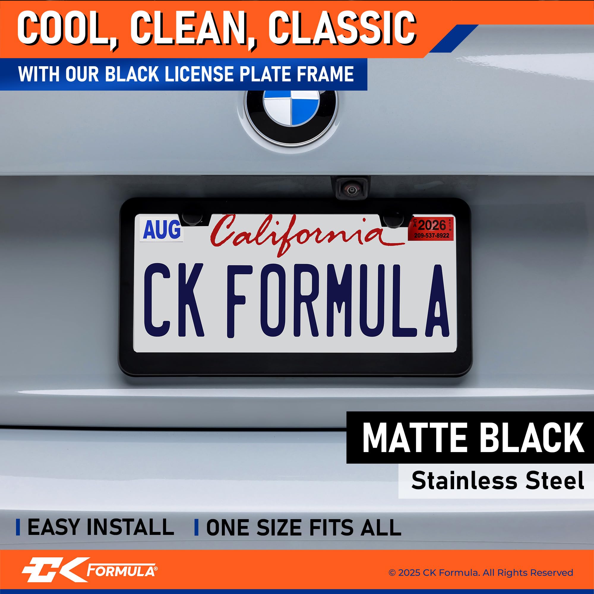 CK FORMULA close-up of matte powder coat finish showing scratch resistance