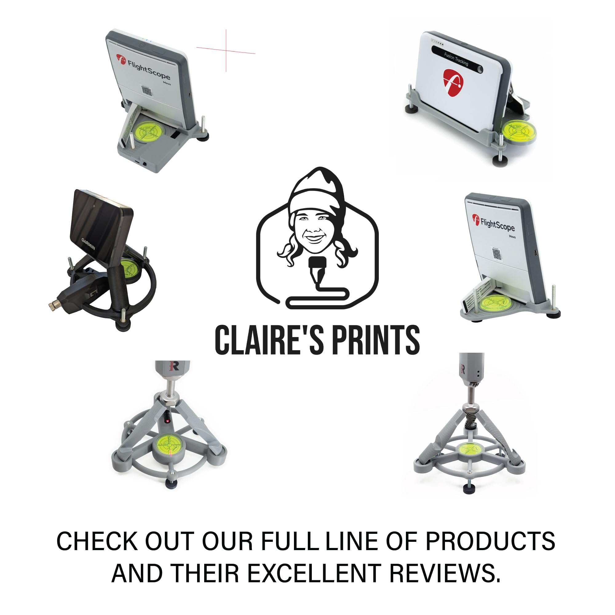 Claire's Prints workshop scene with Claire assembling stands highlighting handmade quality