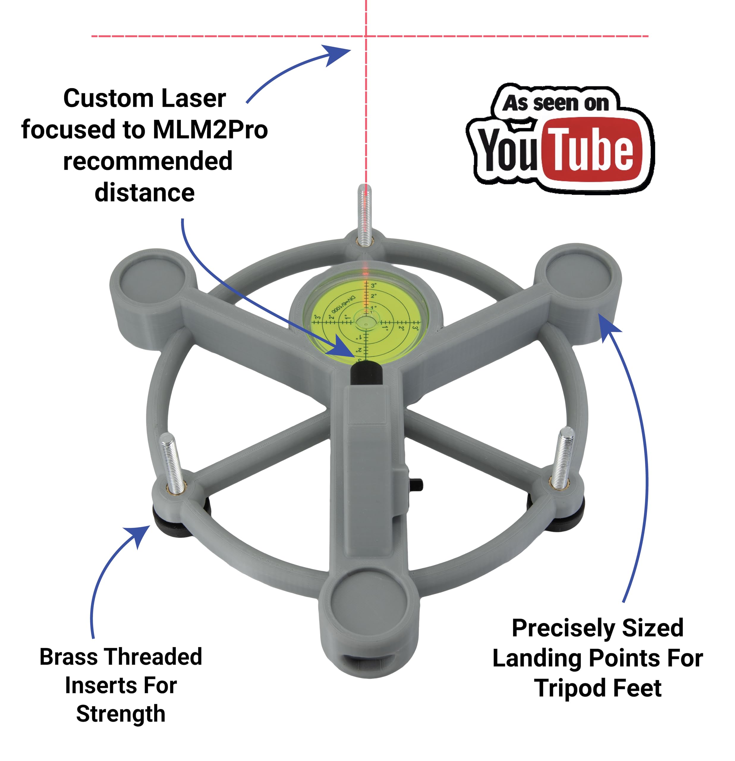 Claire's Prints bright cross-pattern laser on target to simplify camera alignment