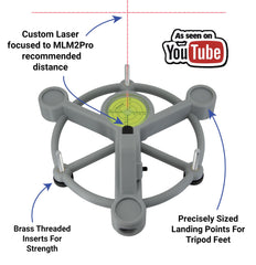 Claire's Prints bright cross-pattern laser on target to simplify camera alignment