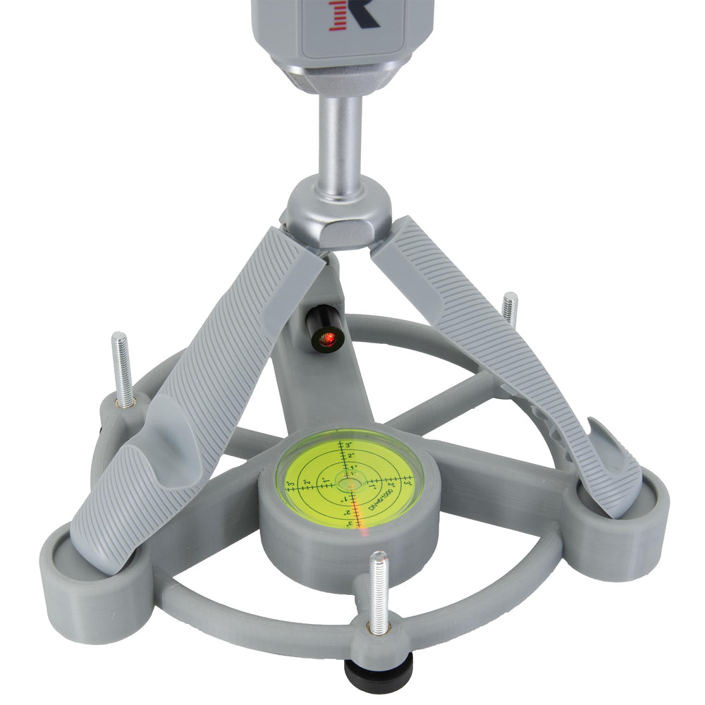 Claire's Prints front view of alignment stand showing sturdy build and quick setup benefit