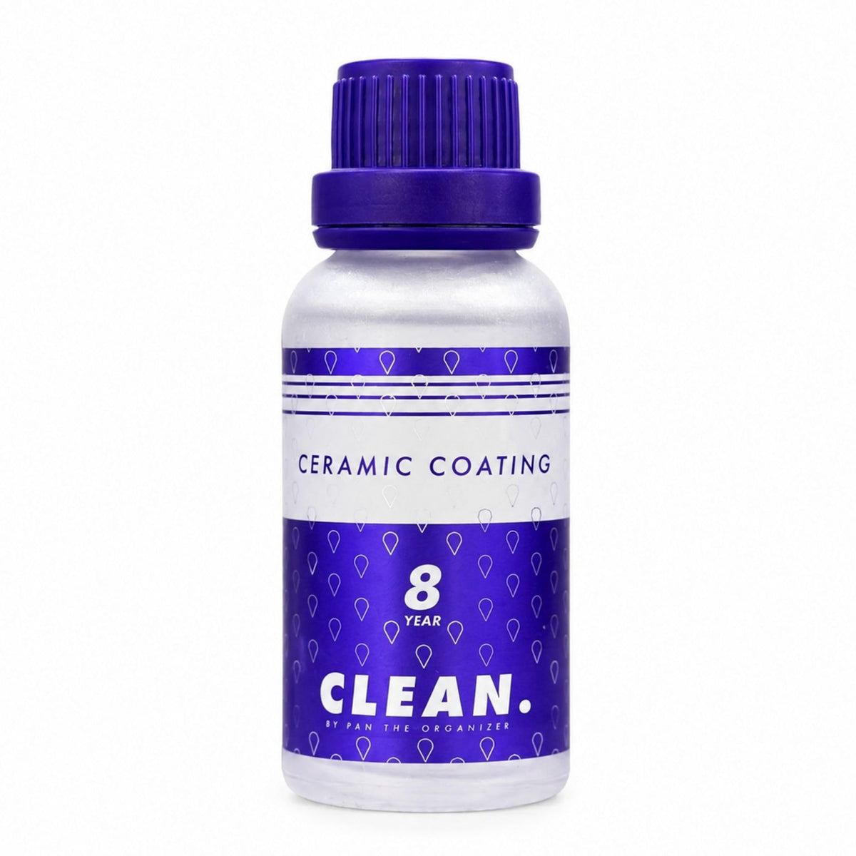 CLEAN. bottle front view showing packaging and professional finish benefit