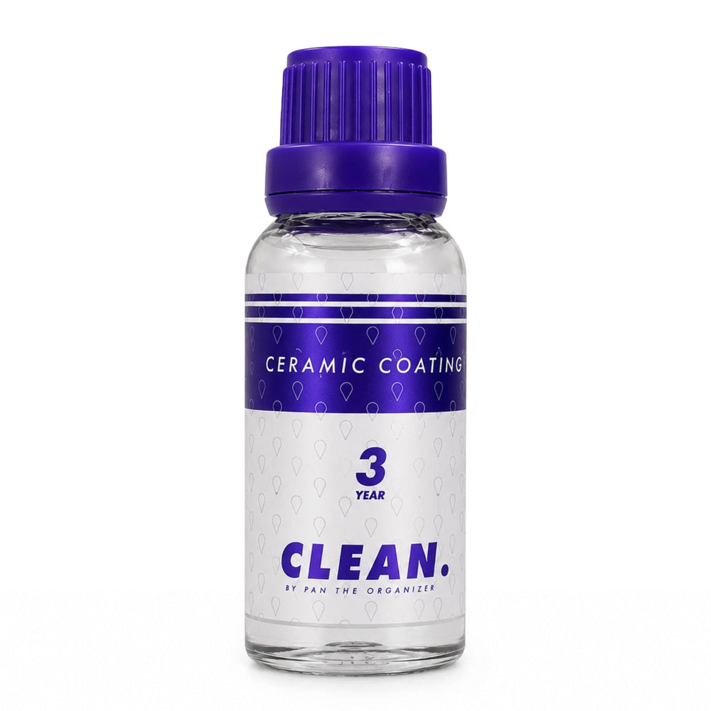 CLEAN. front bottle shot showing compact 30ml packaging and clear benefit