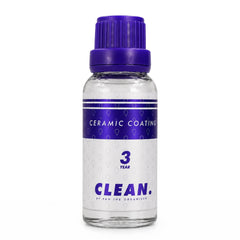 CLEAN. front bottle shot showing compact 30ml packaging and clear benefit