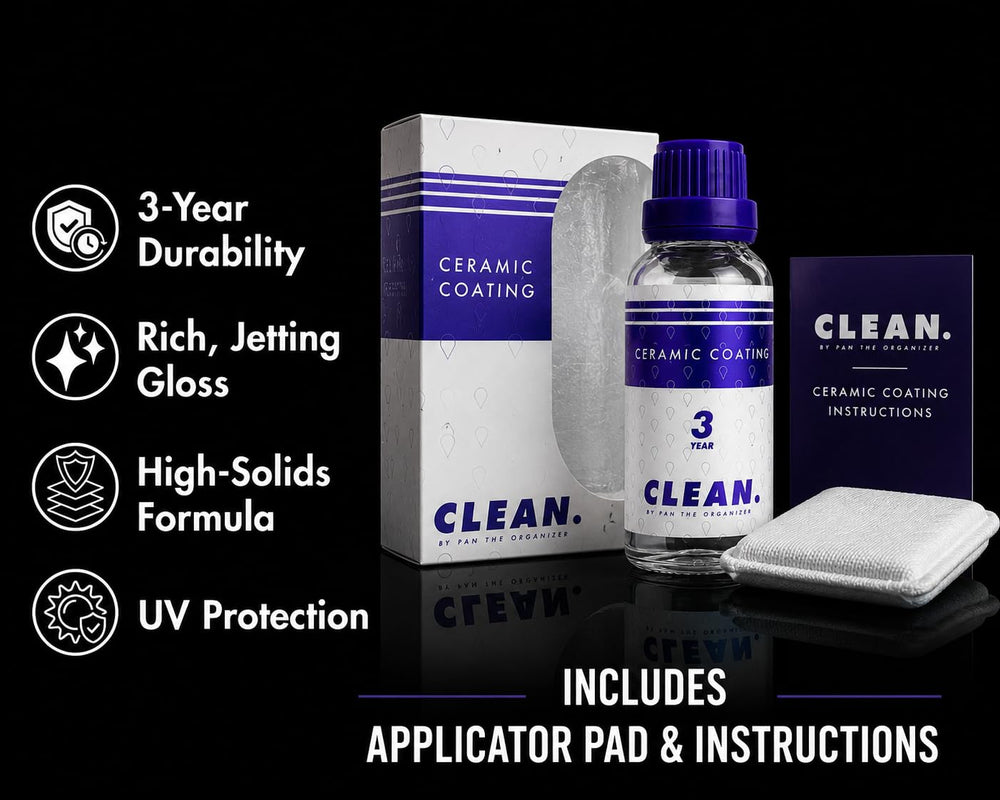 CLEAN. label close-up highlighting product name and safe PFAS-free formula