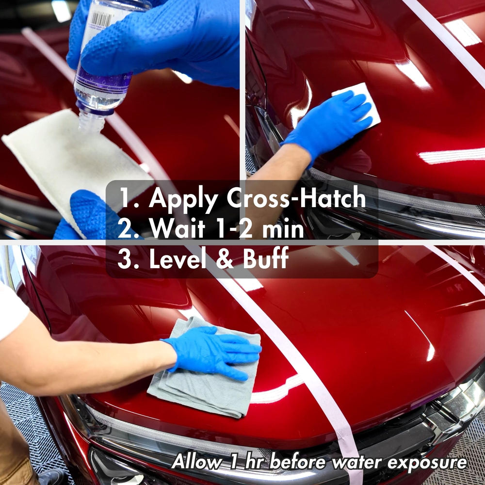 CLEAN. coating on matte finish demonstrating no haze and preserved texture