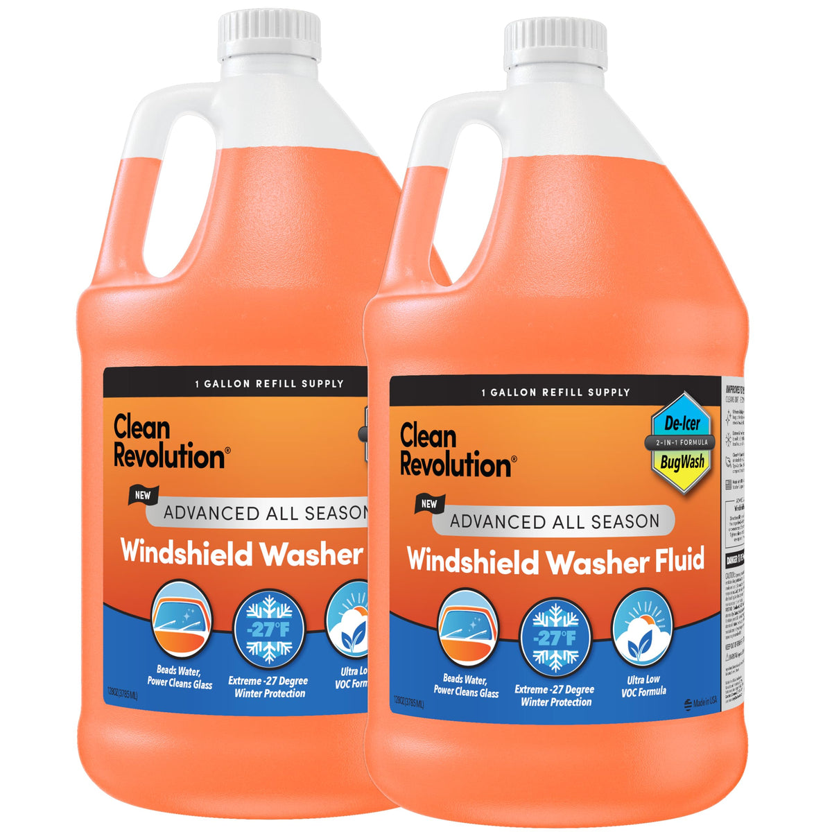 Clean Revolution front label showing product benefits and size