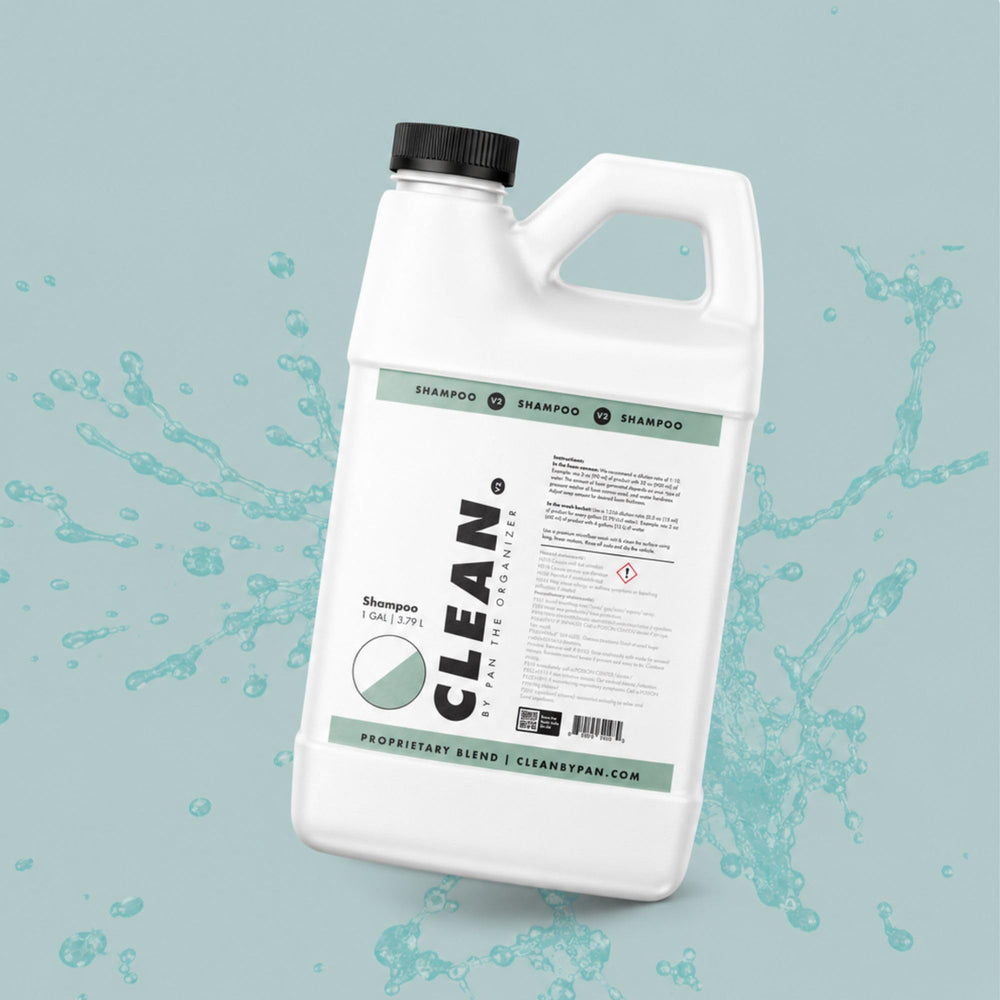CLEAN. product used in a driveway wash showing safe finish protection