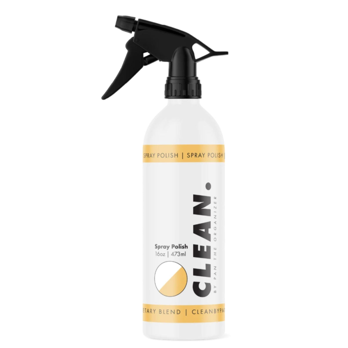 CLEAN. front label showing product benefits and 16oz size