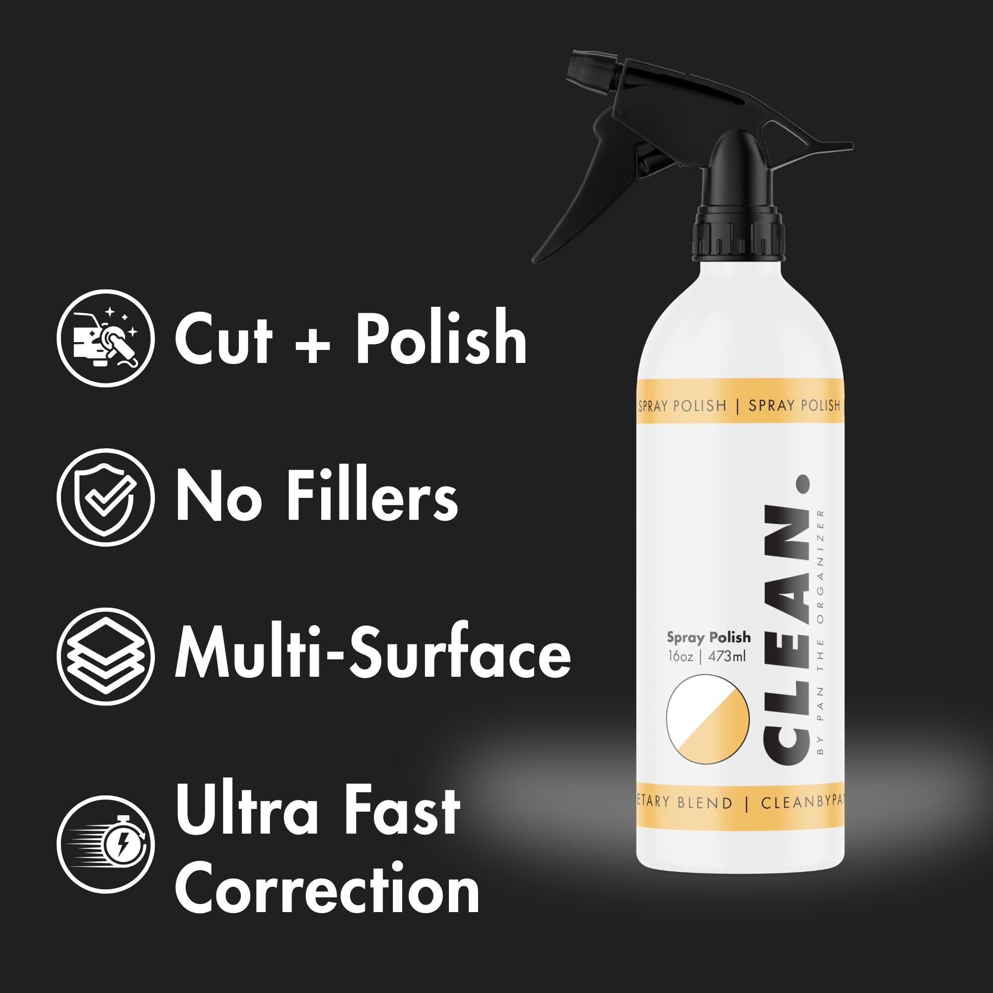 CLEAN. polishing glass surface to improve clarity and reduce haze