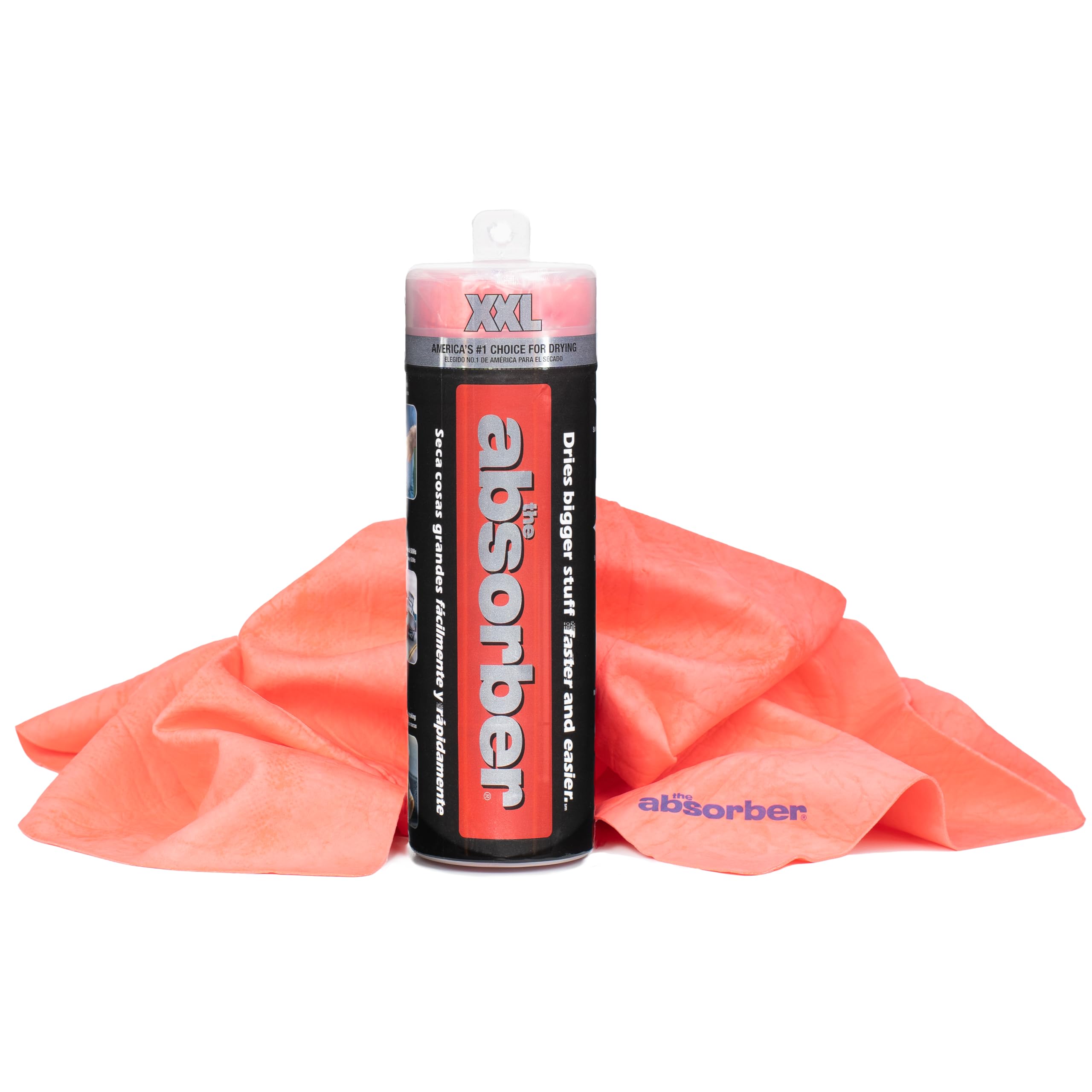 CleanTools Absorber XXL front packaging showing product and benefits for quick drying
