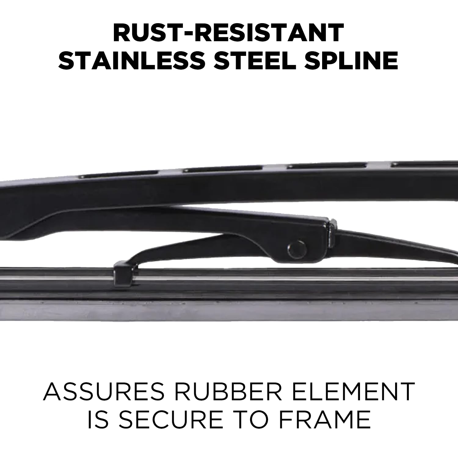 Clix Wipers close-up of graphite-coated rubber edge for smoother, streak-free wiping
