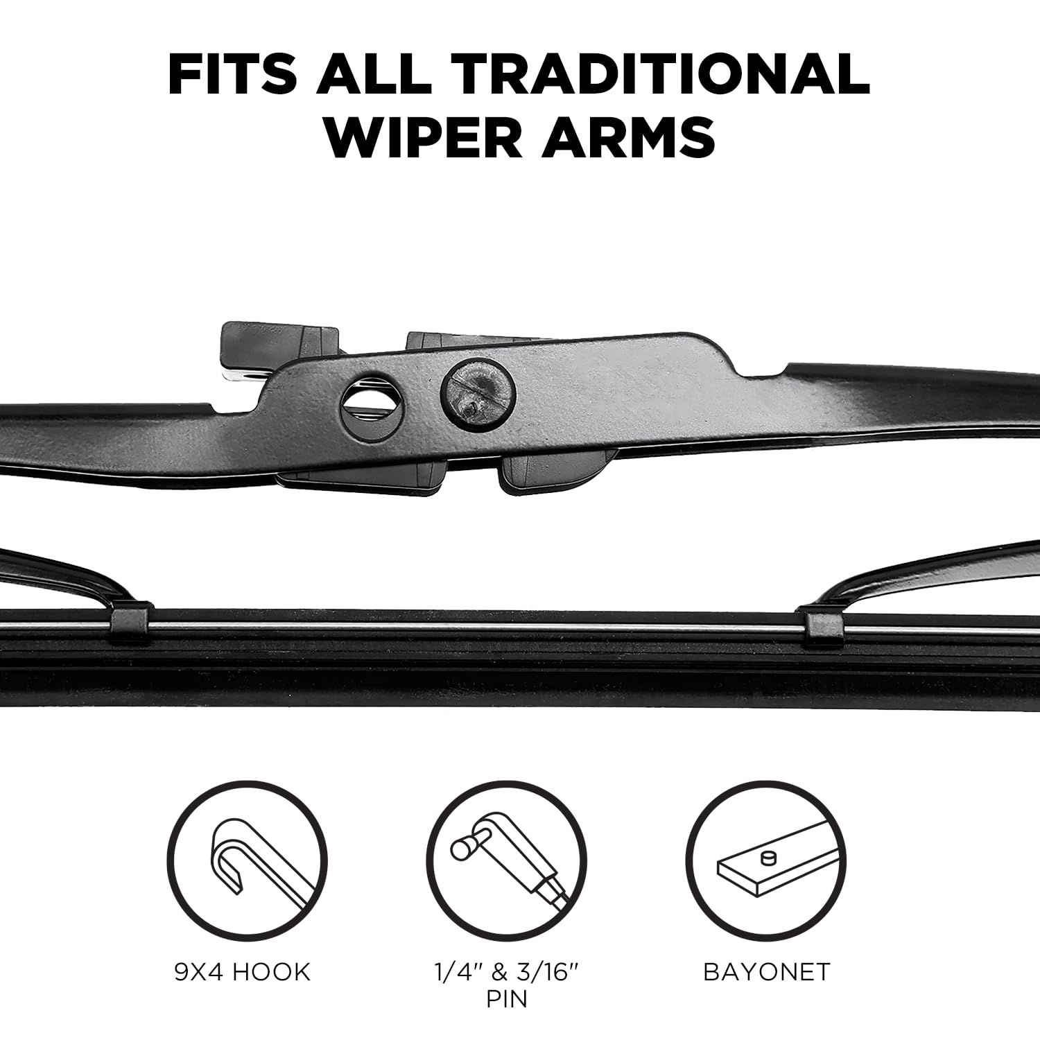 Clix Wipers installed on windshield clearing rain for improved visibility while driving