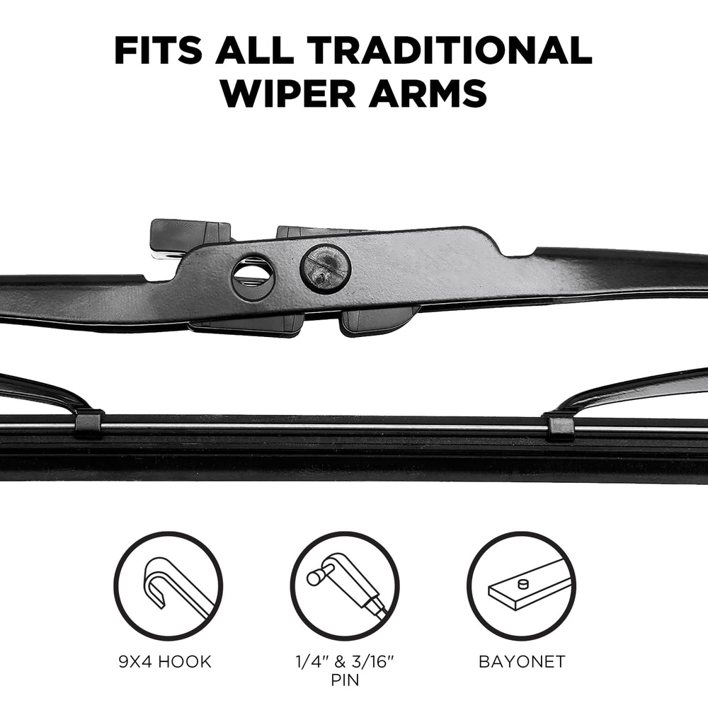 Clix Wipers installed on windshield clearing rain for improved visibility while driving