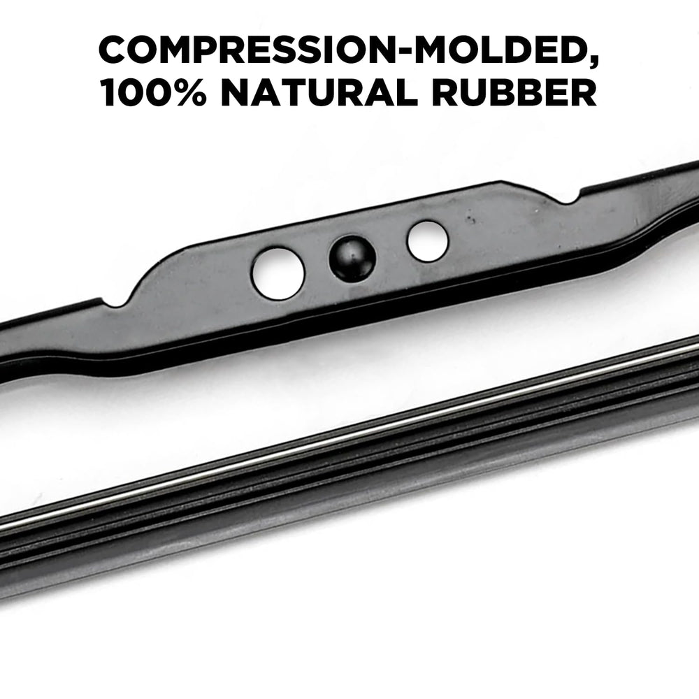 Clix Wipers next to ruler showing 20-inch blade length for accurate size confirmation