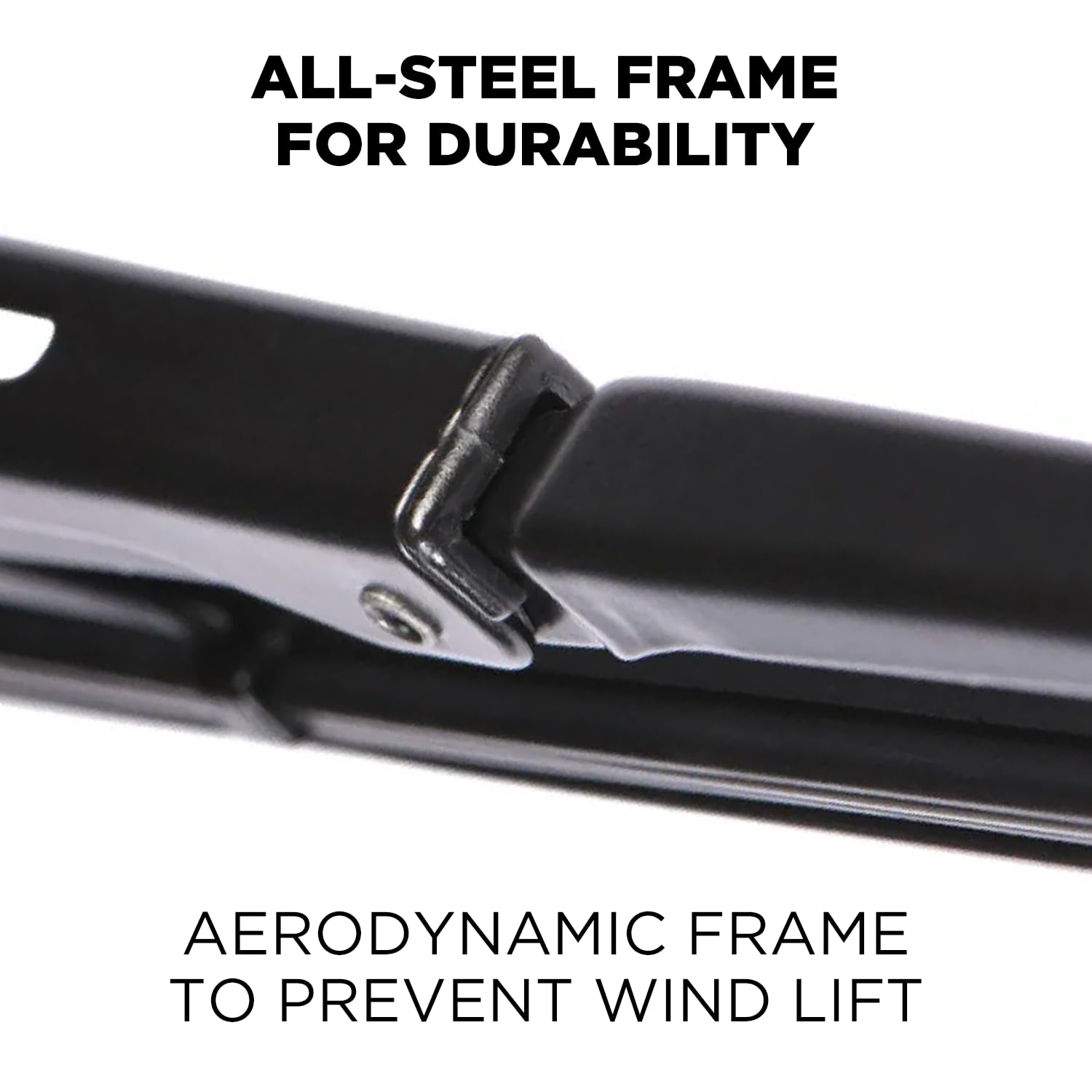 Clix Wipers steel frame detail demonstrating even pressure and long-lasting strength
