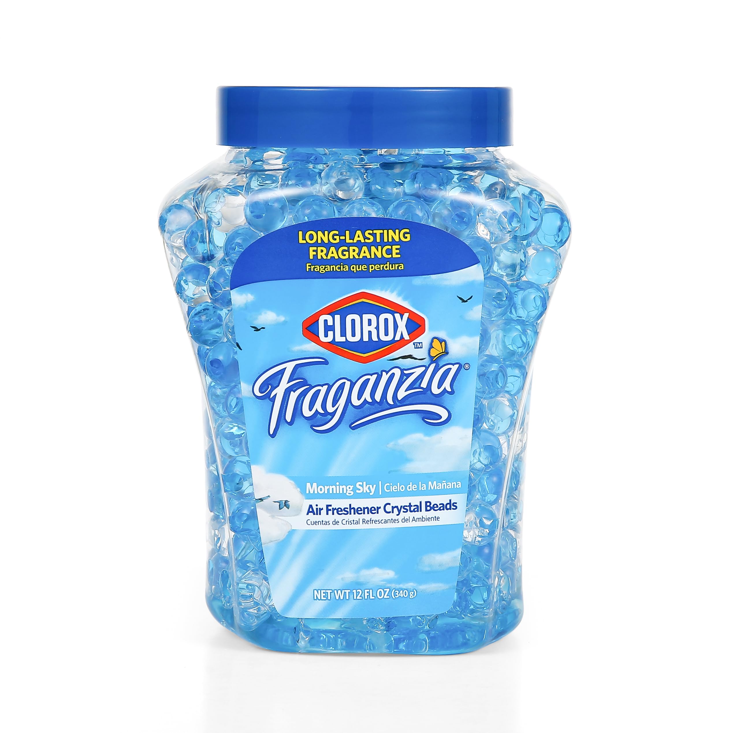 Clorox Fraganzia placed on bathroom counter adding fresh scent to room