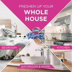 Clorox Fraganzia vented lid close-up showing spill-resistant design benefit
