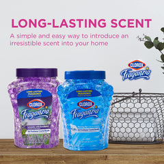Clorox Fraganzia open container showing crystal beads and easy-use appeal