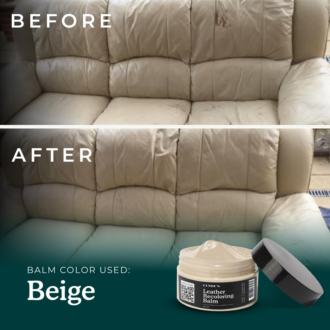 Clydes Leather Company treated car seat showing repaired fade and durability