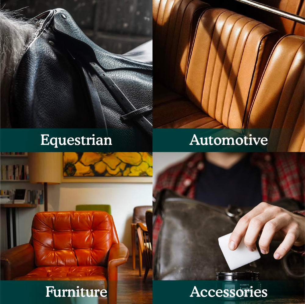 Clyde's Leather Company 23-color chart displaying matching options for custom recoloring
