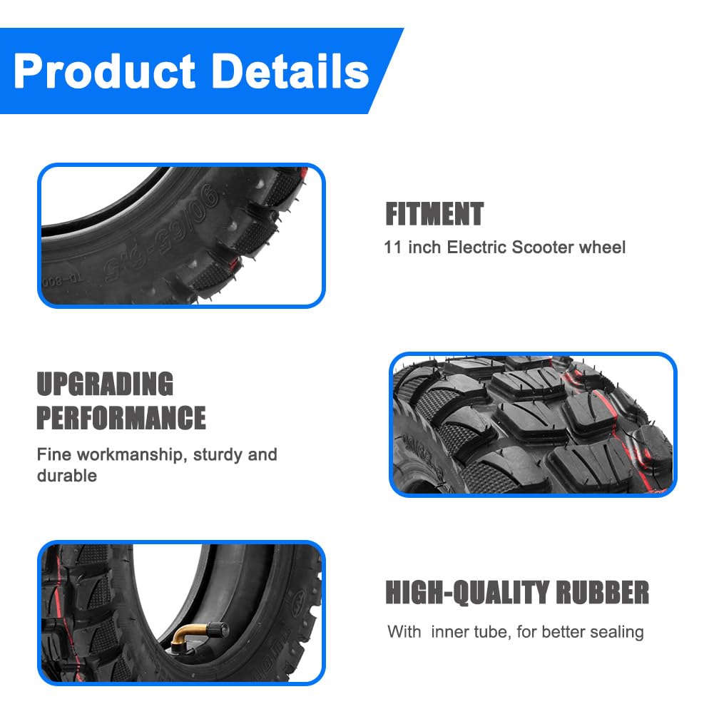 CMIYETO inner tube with 90° valve showing leak-proof installation benefit