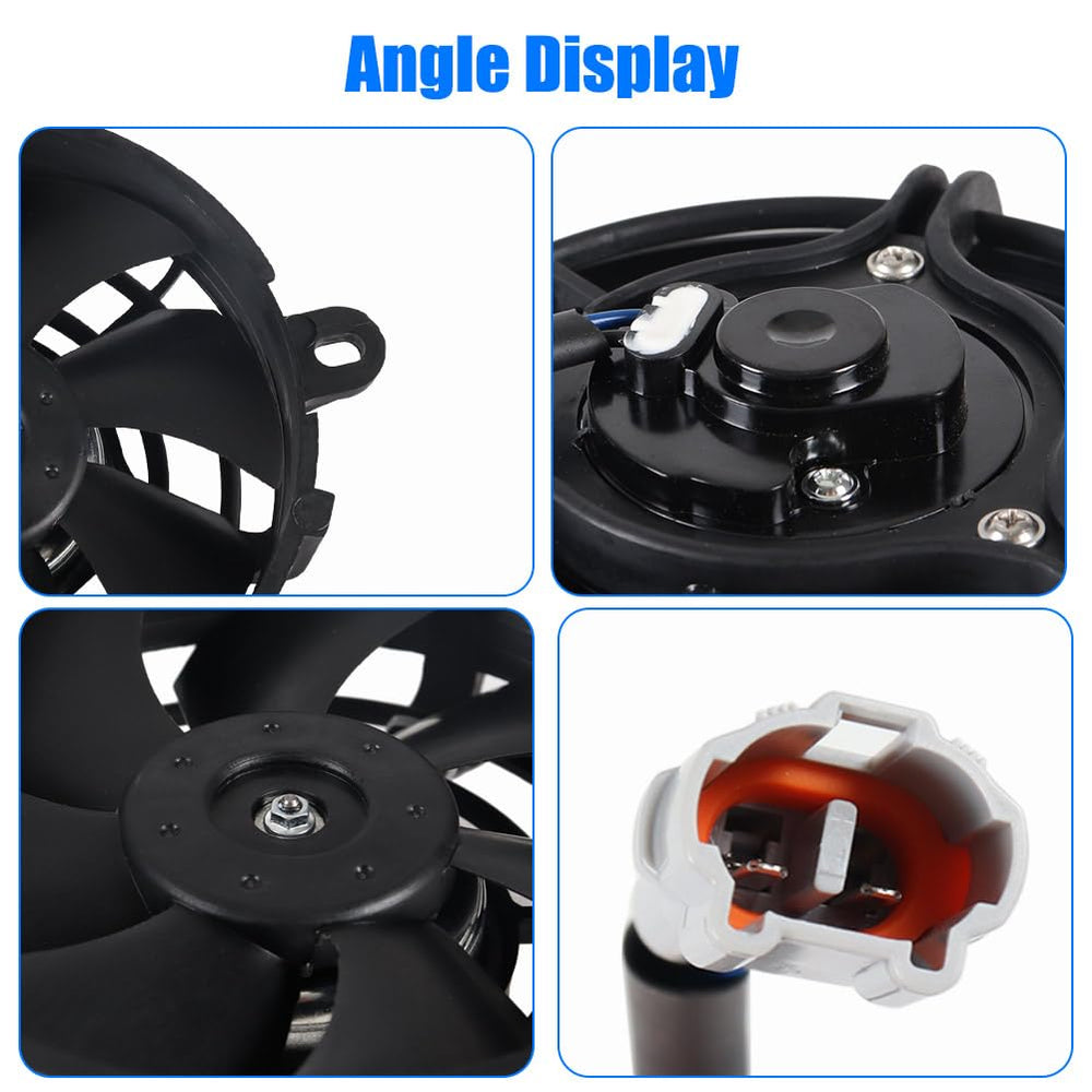 CMIYETO fan mounted on ATV radiator demonstrating improved airflow benefit