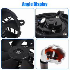 CMIYETO fan mounted on ATV radiator demonstrating improved airflow benefit