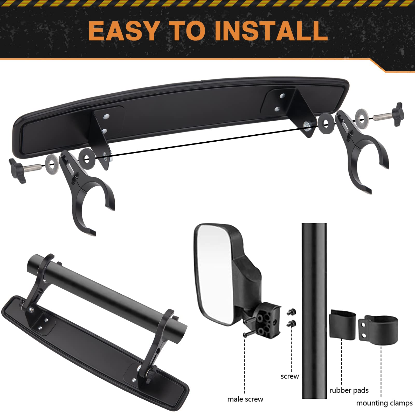 CMOOD laid-out hardware and tape showing complete installation kit