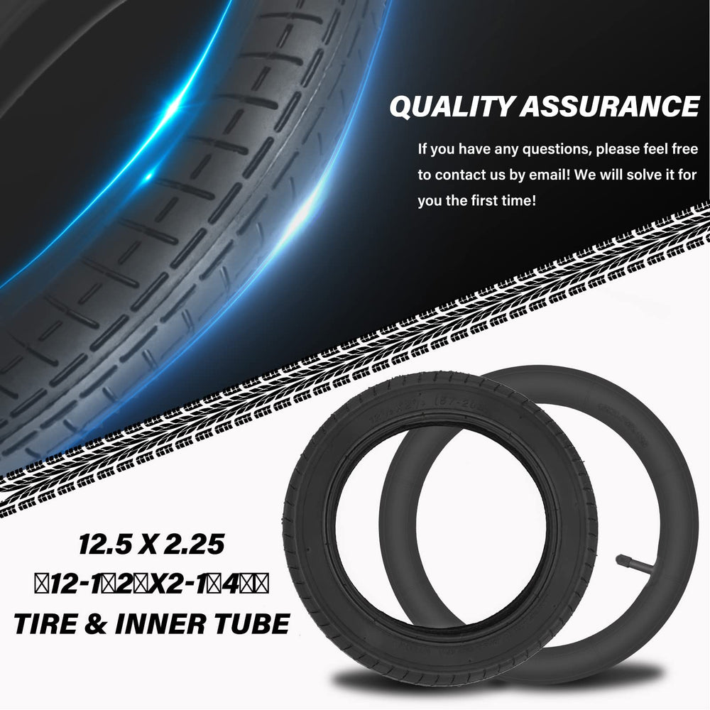 CMOOD tire beside ruler for scale ensuring correct 12.5 x 2.25 fit confirmation