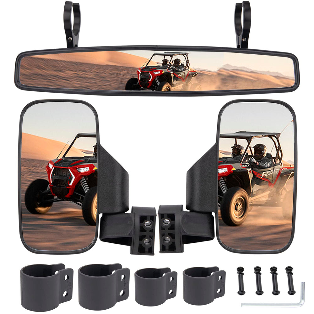 CMOOD front view mirror showing wide reflective surface and improved visibility