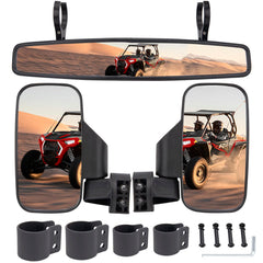 CMOOD front view mirror showing wide reflective surface and improved visibility