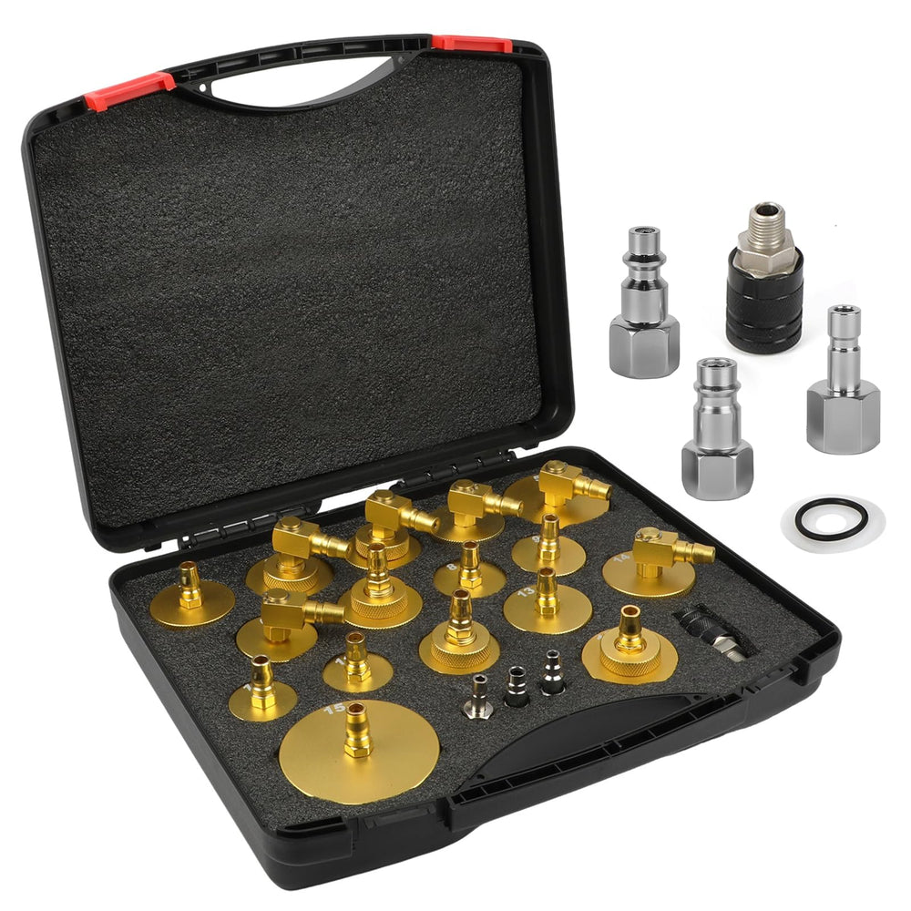 CMTOOL front packaging showing full 20-piece bleeder kit and case for organized storage