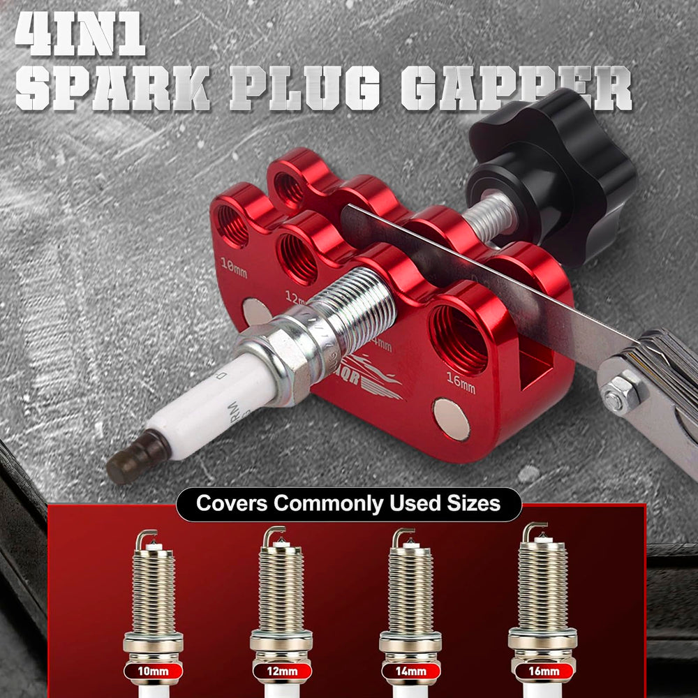 CNRAQR with spark plug mounted demonstrating easy gapping use
