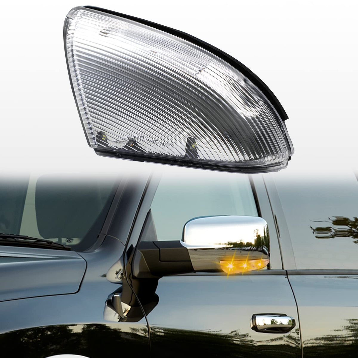 CNYGO front mirror assembly front view showing clean fit and visibility benefit