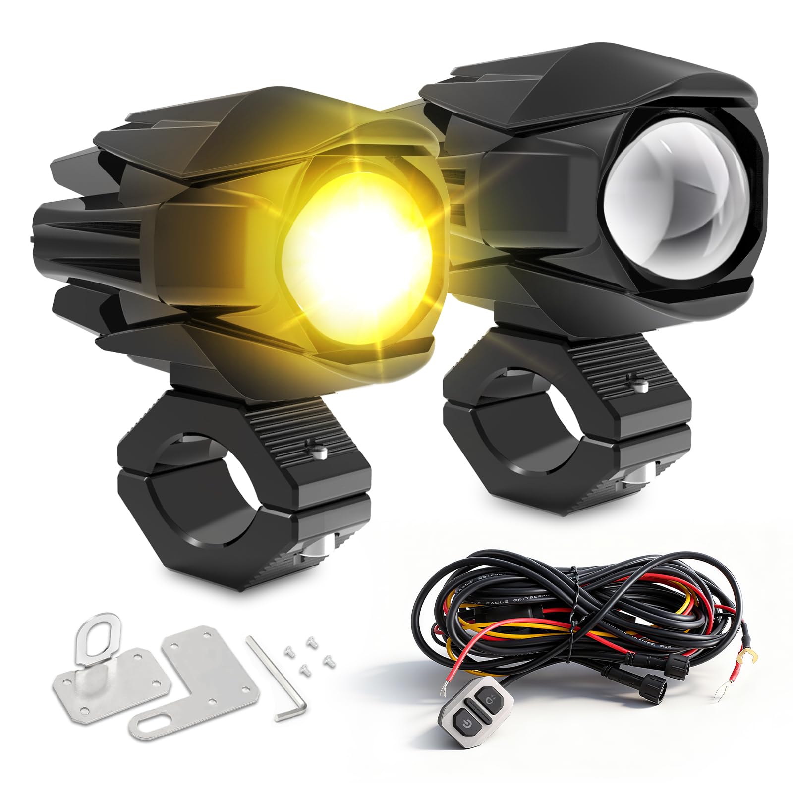 CO LIGHT front view of fog light pair showing lens and housing, clear visibility benefit